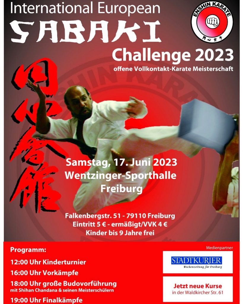 Die Europameisterschaft im Enshin Karate diesen Samstag in Freiburg ...